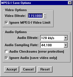 MPEG1 options